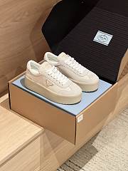 Prada Thick-soled Casual Shoes In Beige Color - 2
