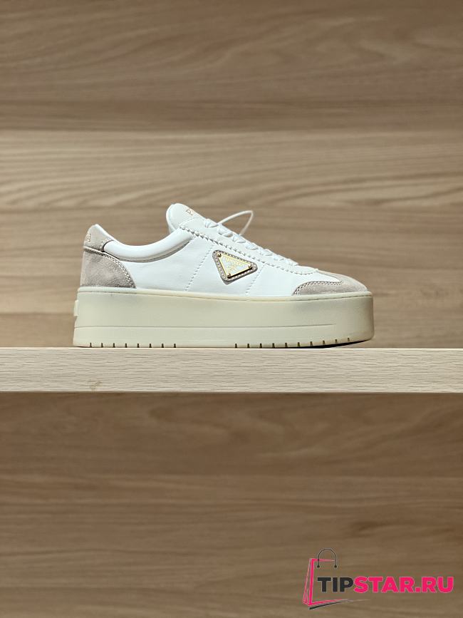 Prada Thick-soled Casual Shoes In White Color - 1