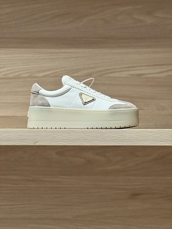 Prada Thick-soled Casual Shoes In White Color