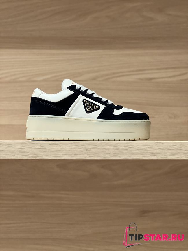 Prada Thick-soled Casual Shoes In Navy Blue Color - 1