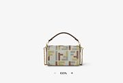 Fendi Baguette Mini Canvas bag with multicolour FF embroidery - 6