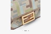 Fendi Baguette Mini Canvas bag with multicolour FF embroidery - 2