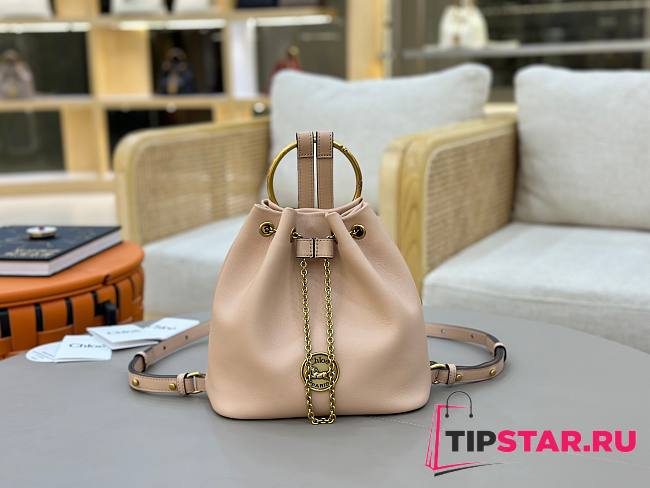Chloe soft imported first-layer cowhide backpack 03 - 1
