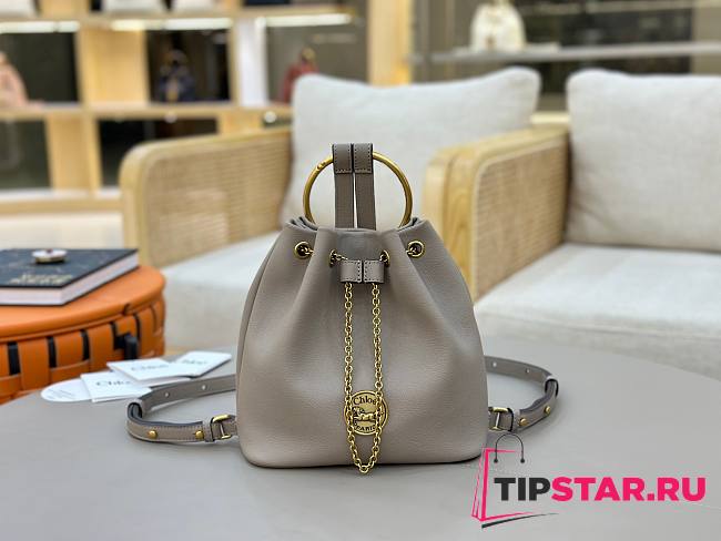 Chloe soft imported first-layer cowhide backpack 02 - 1