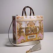 FENDI X VERSACE Calfskin Plexiglass Fendace FF Baroque Print In Pink - 4