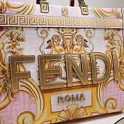FENDI X VERSACE Calfskin Plexiglass Fendace FF Baroque Print In Pink - 3