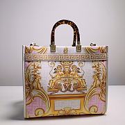 FENDI X VERSACE Calfskin Plexiglass Fendace FF Baroque Print In Pink - 2