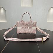 Dior Mini Book Tote In Pink - 1