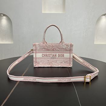 Dior Mini Book Tote In Pink