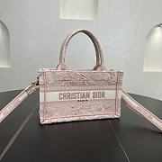 Dior Mini Book Tote In Pink - 4