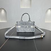 Dior Mini Book Tote In Gray - 1