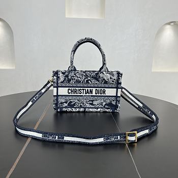 Dior Mini Book Tote In Blue