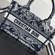 Dior Mini Book Tote In Blue - 5