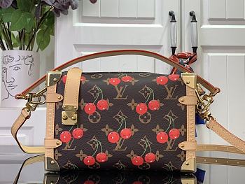 Side Trunk MM LV x TM Bag Monogram Canvas with cherry motif