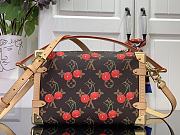 Side Trunk MM LV x TM Bag Monogram Canvas with cherry motif - 4