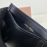 Miumiu Matelassé nappa leather card holder in black - 5