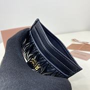 Miumiu Matelassé nappa leather card holder in black - 4