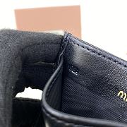 Miumiu Matelassé nappa leather card holder in black - 3