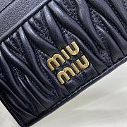 Miumiu Matelassé nappa leather card holder in black - 2
