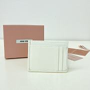 Miumiu Matelassé nappa leather card holder in white - 6