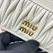 Miumiu Matelassé nappa leather card holder in white - 5