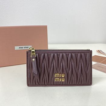 Miumiu Pocket wallet Matelasse In Burgundy