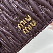 Miumiu Pocket wallet Matelasse In Burgundy - 5