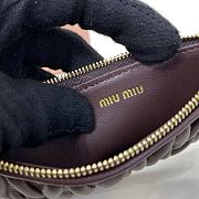 Miumiu Pocket wallet Matelasse In Burgundy - 4