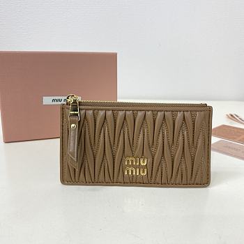 Miumiu Pocket wallet Matelasse In Brown