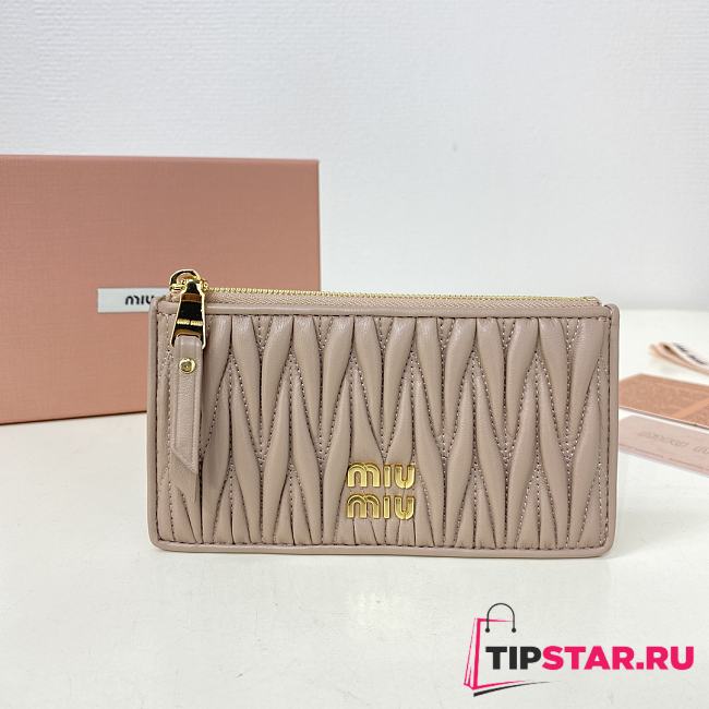 Miumiu Pocket wallet Matelasse In Beige - 1