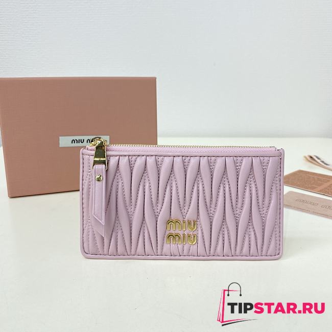 Miumiu Pocket wallet Matelasse In Pink - 1
