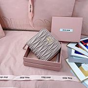 Miumiu Quilted effect leather wallet in light pink - 1