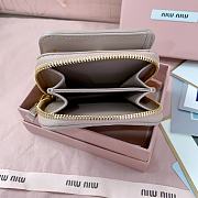 Miumiu Quilted effect leather wallet in light pink - 6