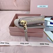 Miumiu Quilted effect leather wallet in light pink - 4