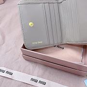 Miumiu Quilted effect leather wallet in light pink - 5