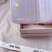 Miumiu Quilted effect leather wallet in pink - 5