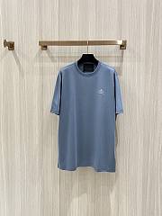 Prada Logo Printed T-Shirt In Blue - 1
