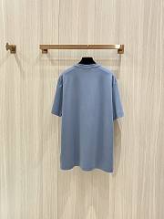 Prada Logo Printed T-Shirt In Blue - 5