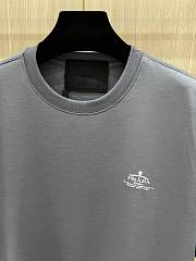 Prada Logo Printed T-Shirt In Blue - 4