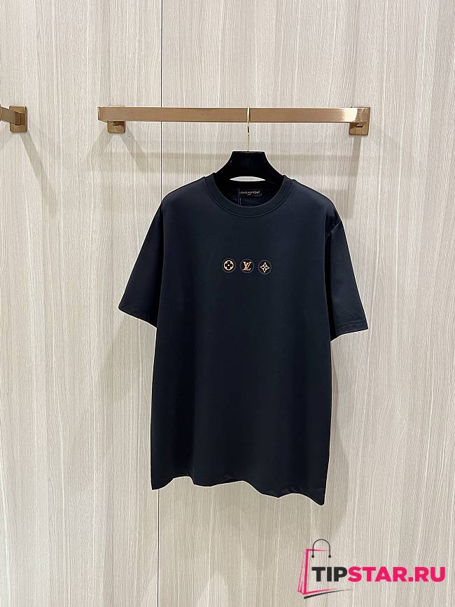 Louis Vuitton Flower Five-Star T-Shirt In Black - 1