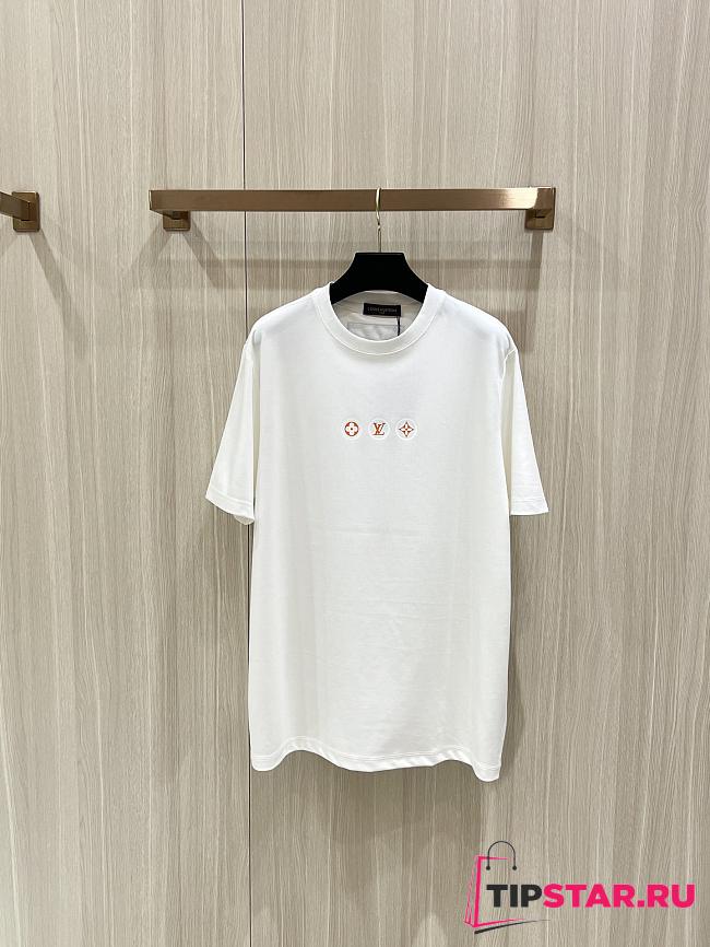Louis Vuitton Flower Five-Star T-Shirt In White - 1