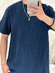 Dior Oblique T-Shirt In dark Blue - 6