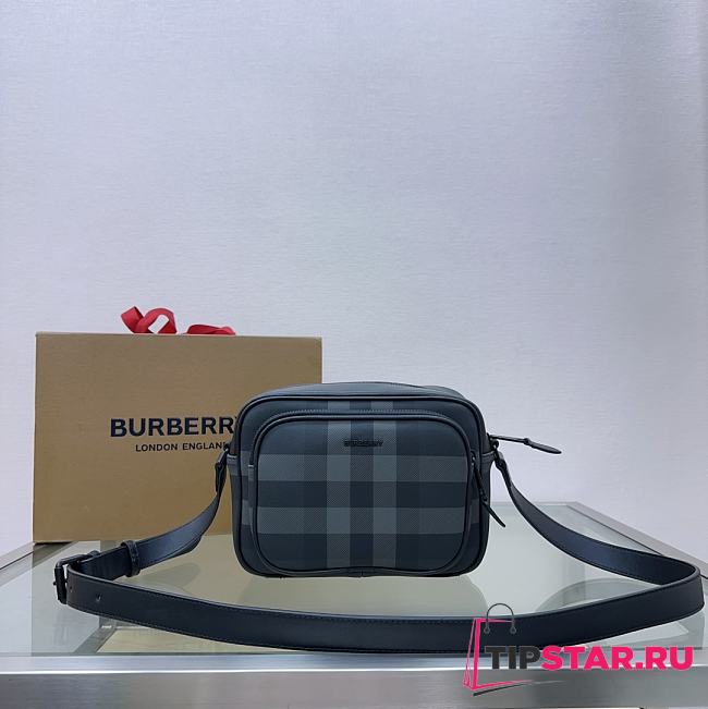 Burberry Gray Leather Paddy Crossbody Bag - 1