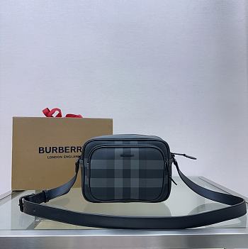 Burberry Gray Leather Paddy Crossbody Bag