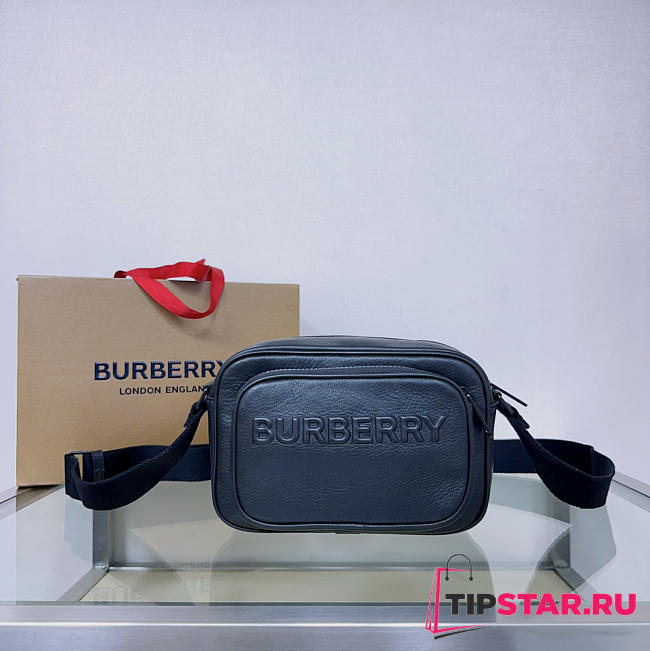 Burberry Black Leather Paddy Crossbody Bag - 1