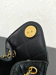 Chanel Mini Hobo Bag Black Leather - 4