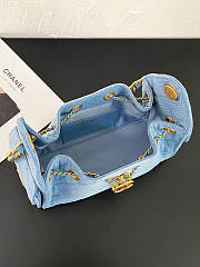 Chanel Mini Hobo Bag Blue Denim - 5
