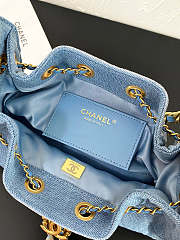 Chanel Mini Hobo Bag Blue Denim - 3