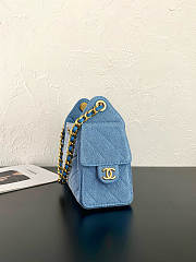 Chanel Mini Hobo Bag Blue Denim - 2