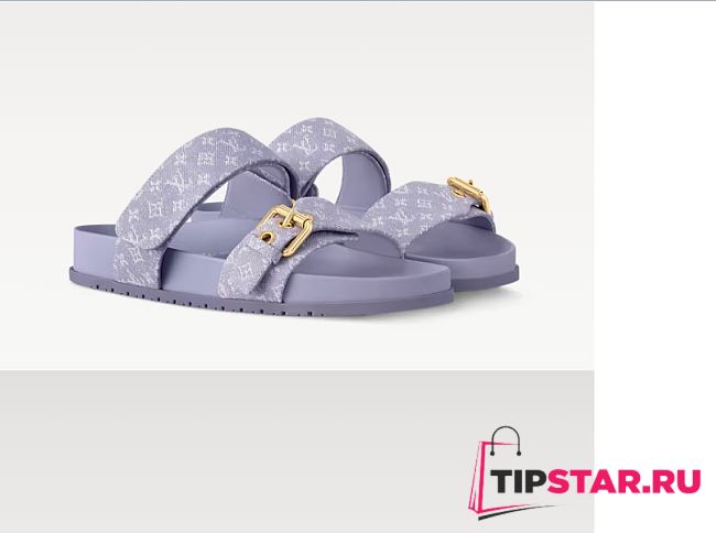 Louis Vuitton Bom Dia Flat Comfort Mules Lilac - 1
